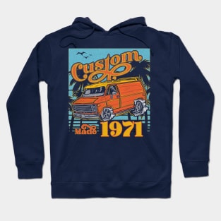 Retro Van Custom Made 1971 Dad's Birthday Vintage Hoodie